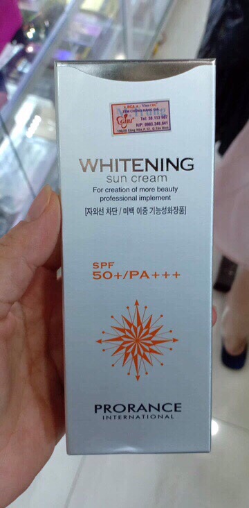 🌸Kem chống nắng 3 lớp dưỡng trắng da – PRORANCE WHITENING & SUN CREAM UVA – UVB SPF 50+, PA+++ – 80ml