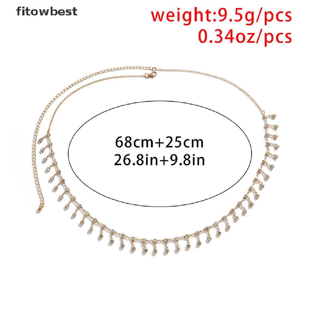 Thắt Lưng Dây Xích Tua Rua Đính Đá Zircon Quyến Rũ Thời Trang Cho Nữ