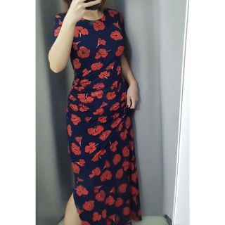 Đầm maxi hoa xuất khẩu, bụng bầu mặc được nhé