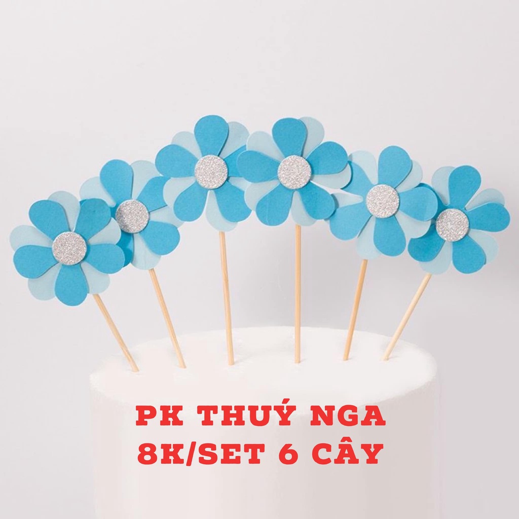 5 set cắm 6 hoa giấy sắc màu