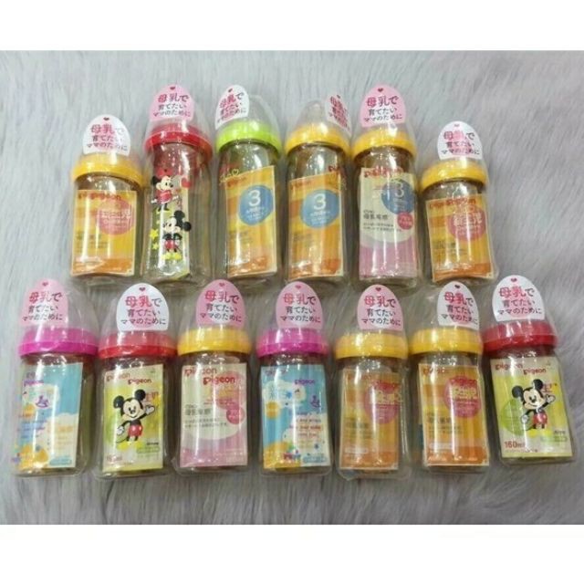 ✔ĐỦ SIZE✔Bình Sữa Pigeon Nội Địa Nhật 160ml/240ml