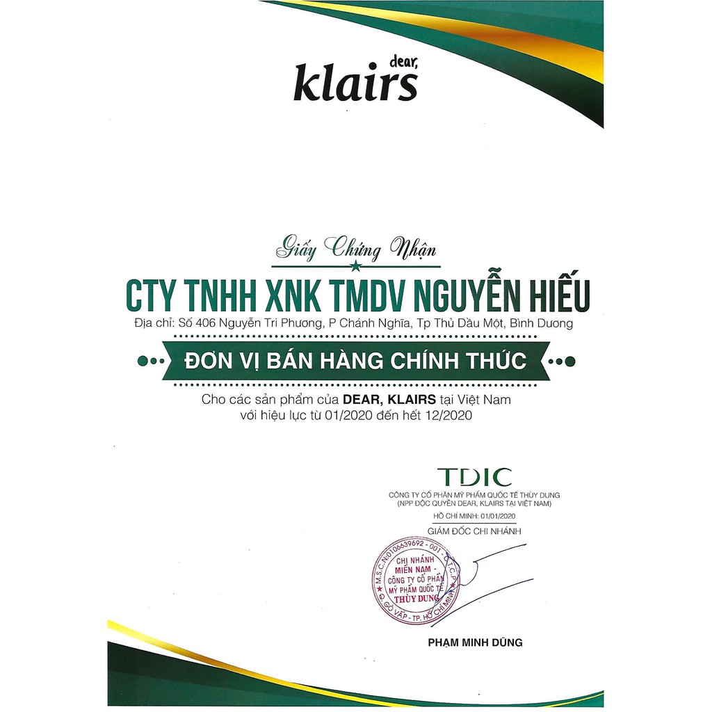 Toner Nước Hoa Hồng Dear, Klairs Dưỡng Ẩm Supple Preparation Facial Unscented 180ml - Khongcoson