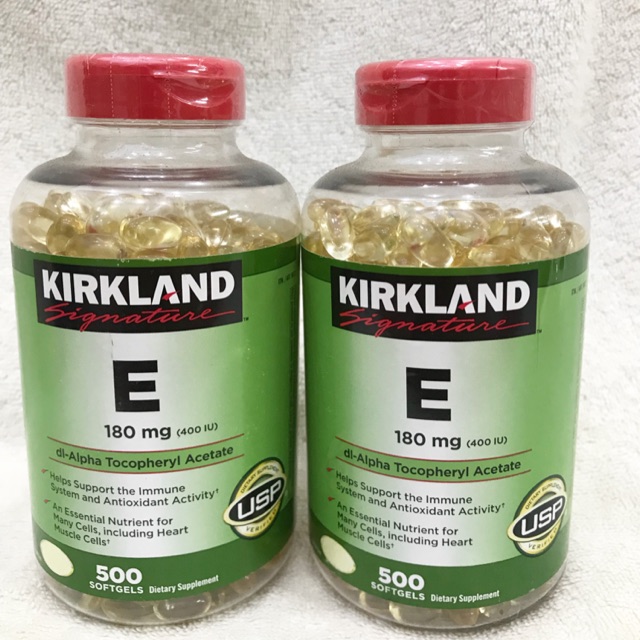 Viên uống Kirkland Vitamin E chống lão hóa 500 viên.