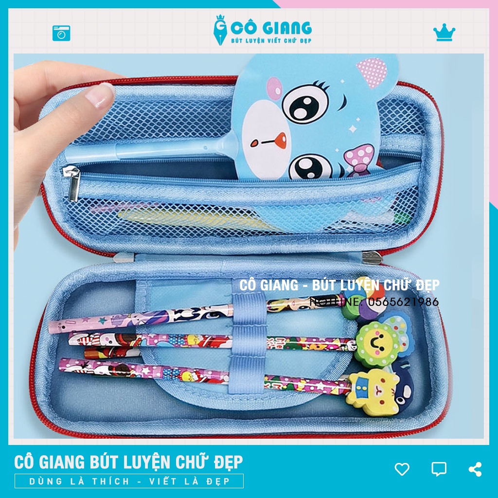 Hộp bút 3D cao cấp, bóp viết dạng hộp cứng chống sốc, chống nước mẫu cho bé trai và bé gái