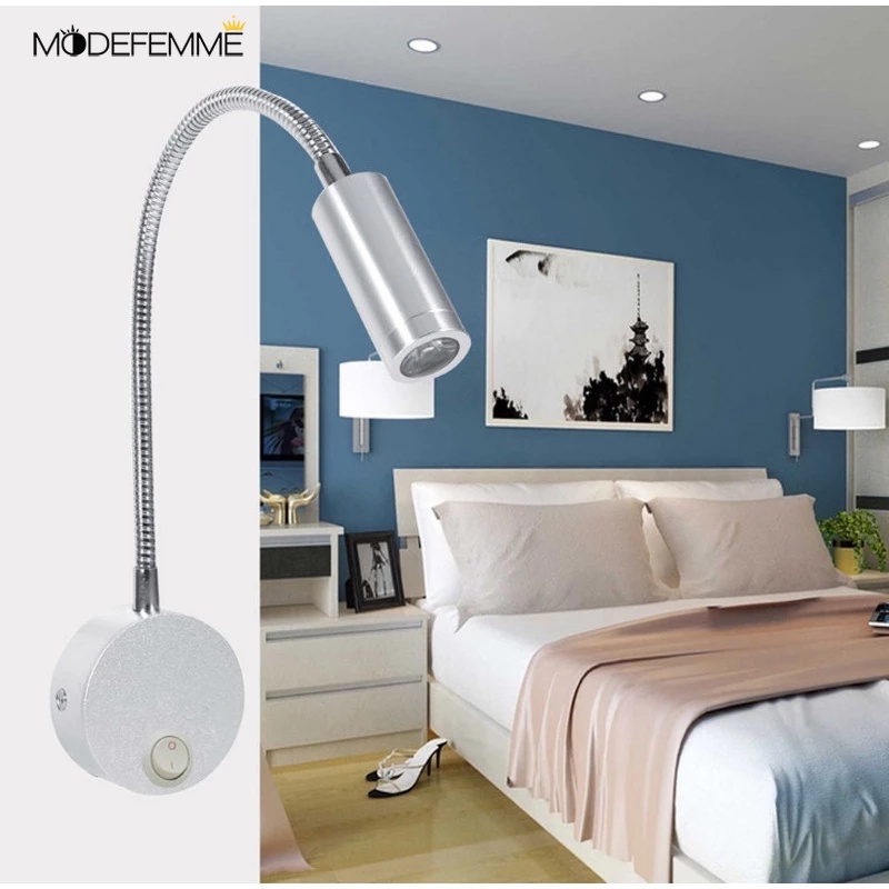 [ 3W Flexible Hose LED Wall Lamp ][ Wall Lamp 3W LED Book Lamp Spot LED ][ Bedside Working Study Reading Lamp ]
