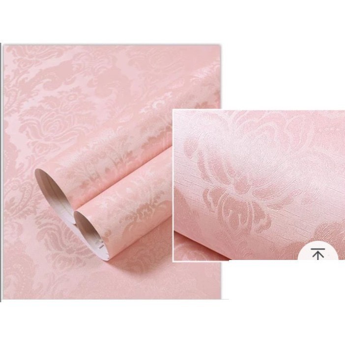 1M x 45cm Giấy dán tường có sẵn keo châu âu hoa văn nổi dày