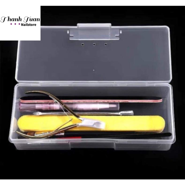 Hộp nhựa đựng cọ.đựng đồ nail,mi,makeup,tóc.  - Phụ kiện đồ nail HSM