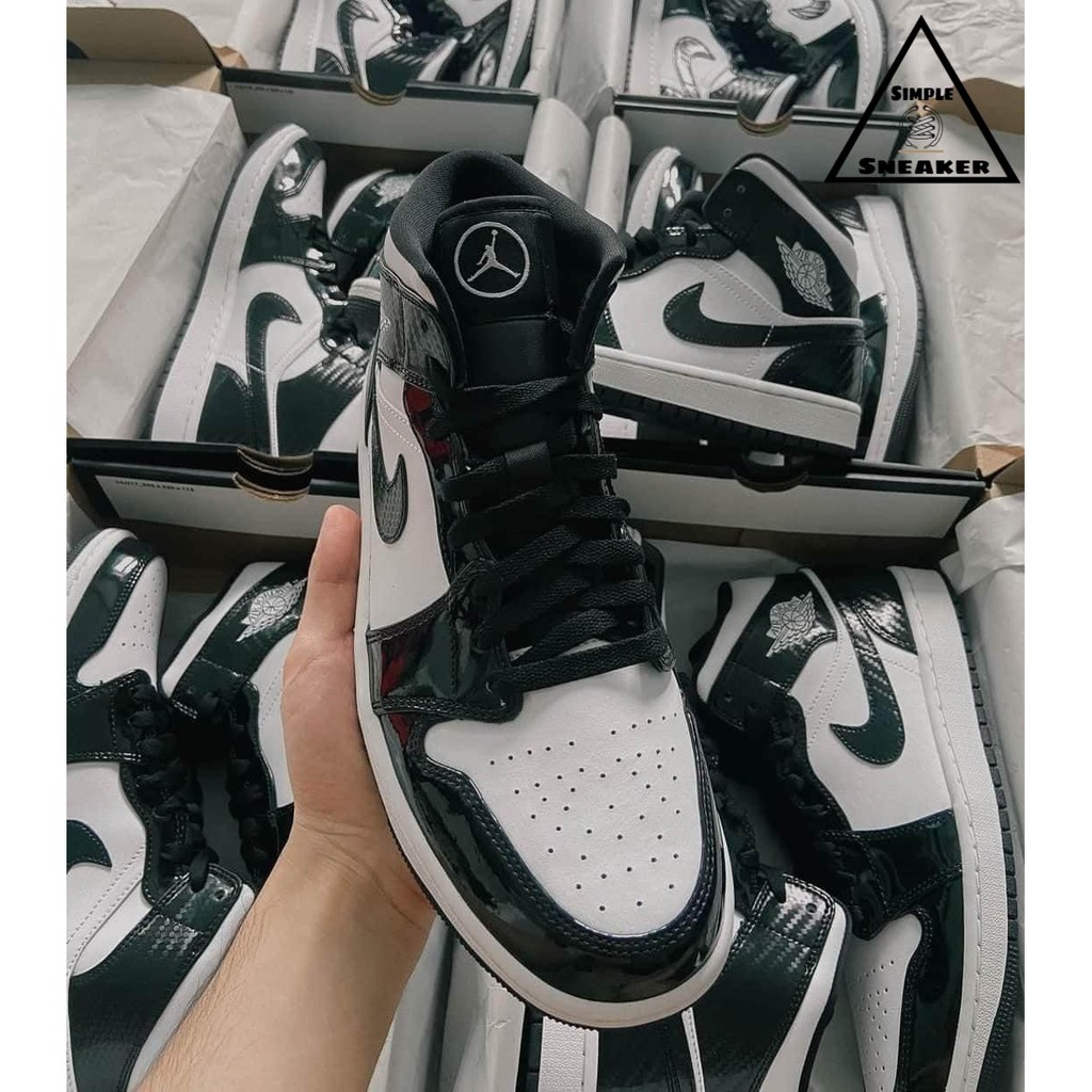 Giày Nike Jordan 1 Chính Hãng FREESHIPNike Air Jordan 1 Mid Carbon Fiber- Giày Sneaker Jordan 1 Cổ Cao- Simple Sneaker