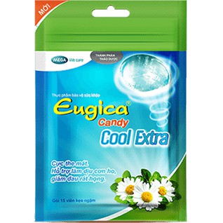 Kẹo thảo dược Eugica Candy Cool Extra Cực the mát - túi zip 15 viên