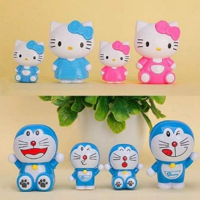 Combo 50 bộ Đoremon Kitty và Heo Peppa