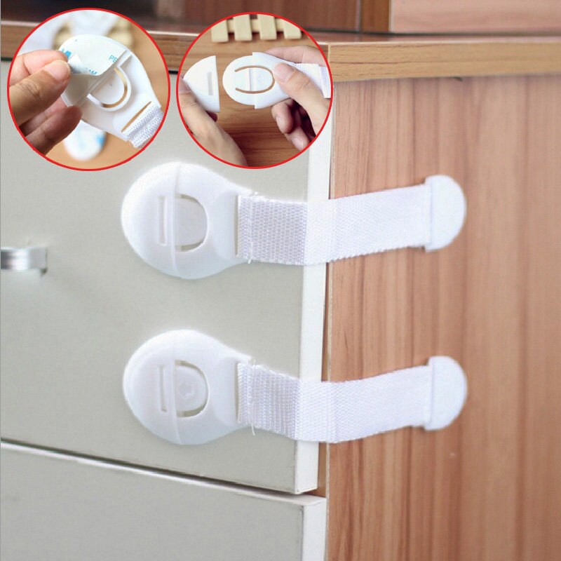 Khóa Tủ Lạnh/Ngăn Kéo/Tủ Lạnh Tự Dính Đa Năng Bảo Vệ An Toàn Cho Bé