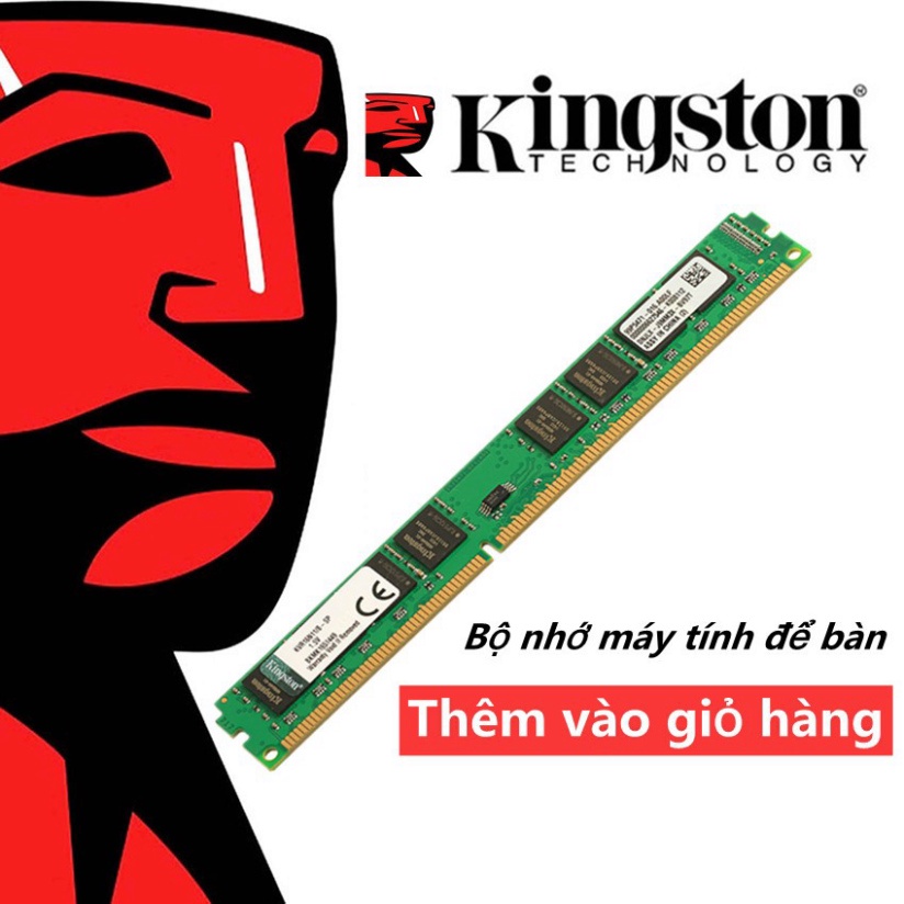 Giảm 65% Ram bộ nhớ RAM DDR3 4GB cho máy tính, Kingston,DDR2-800MHZ-2G _Giá Gốc_ 108333 - 18H69