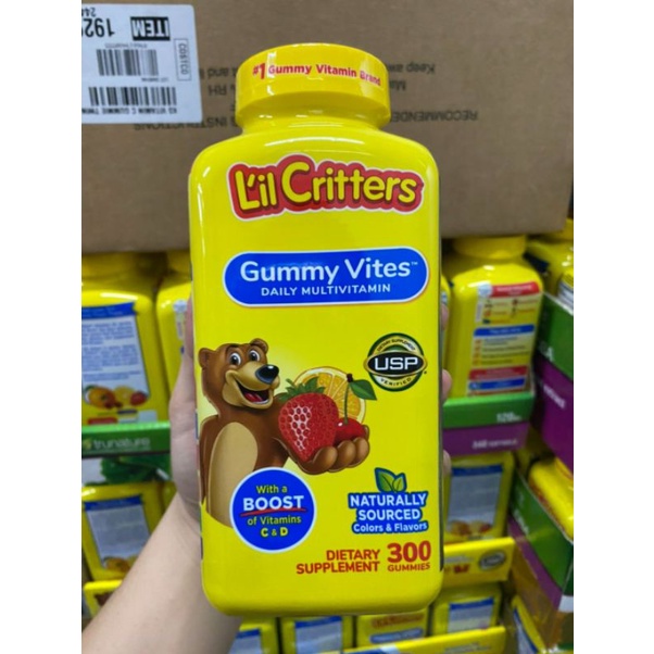 Kẹo dẻo bổ sung vitamin L'il Critters Gummy Vites cho bé 300 viên của Mỹ