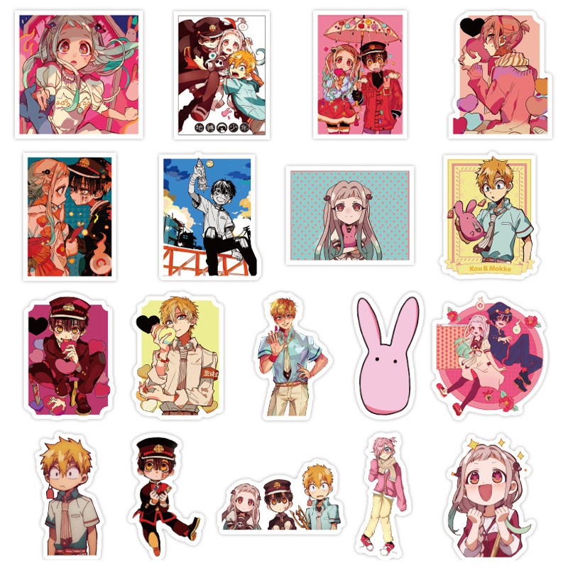 Y&P| Hình Dán Chống Nước Toilet-Bound Hanako Kun Nhật Bản Anime Mũ Bảo Hiểm Máy Tính Xách Tay Hành Lý Dán Thiết Lập, 50 tờ