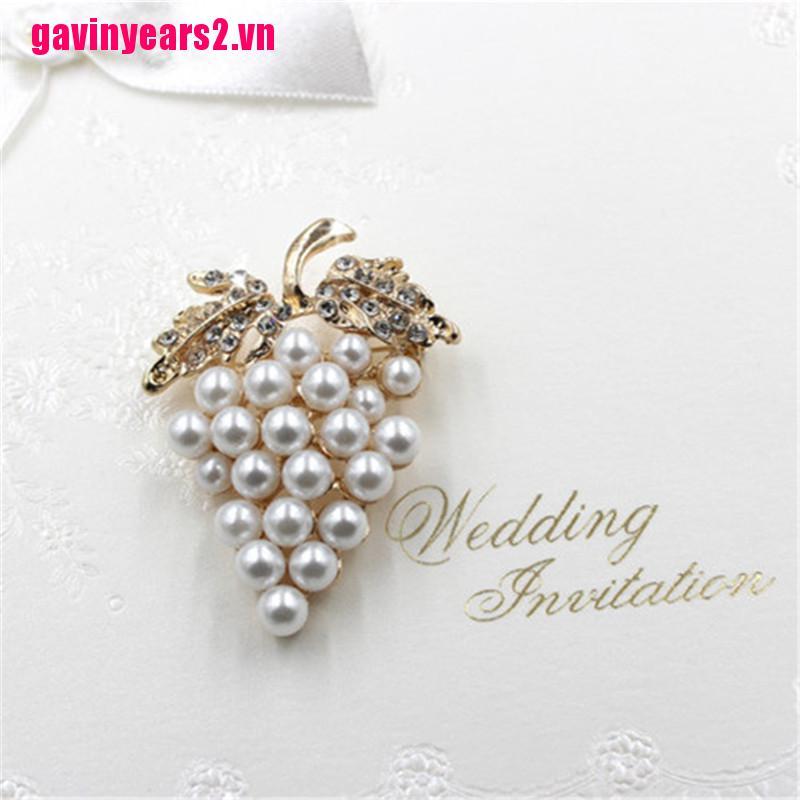 1 Ghim Cài Áo Đính Ngọc Trai Nhân Tạo Thời Trang