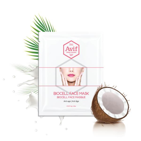 Mặt Nạ Nước Dừa Giảm Lão Hóa Avif Biocell Anti-Age Face Mask