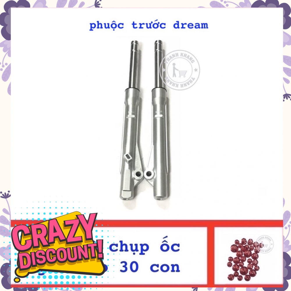 Phuộc trước DREAM  thanh khang tặng bộ chụp ốc trang trí đỏ  006001167  006000562