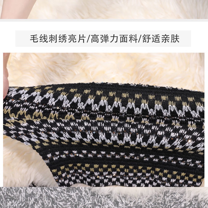 Đầm Ngắn Ôm Hông Co Giãn Đính Kim Sa Lấp Lánh Thời Trang Xuân Thu Quyến Rũ Cho Nữ