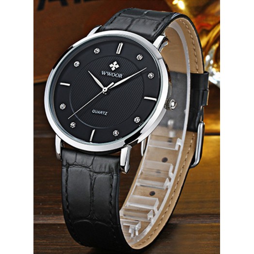 Đồng Hồ Nam WWOOR 8011 Chính Hãng Dây Da Cao Cấp