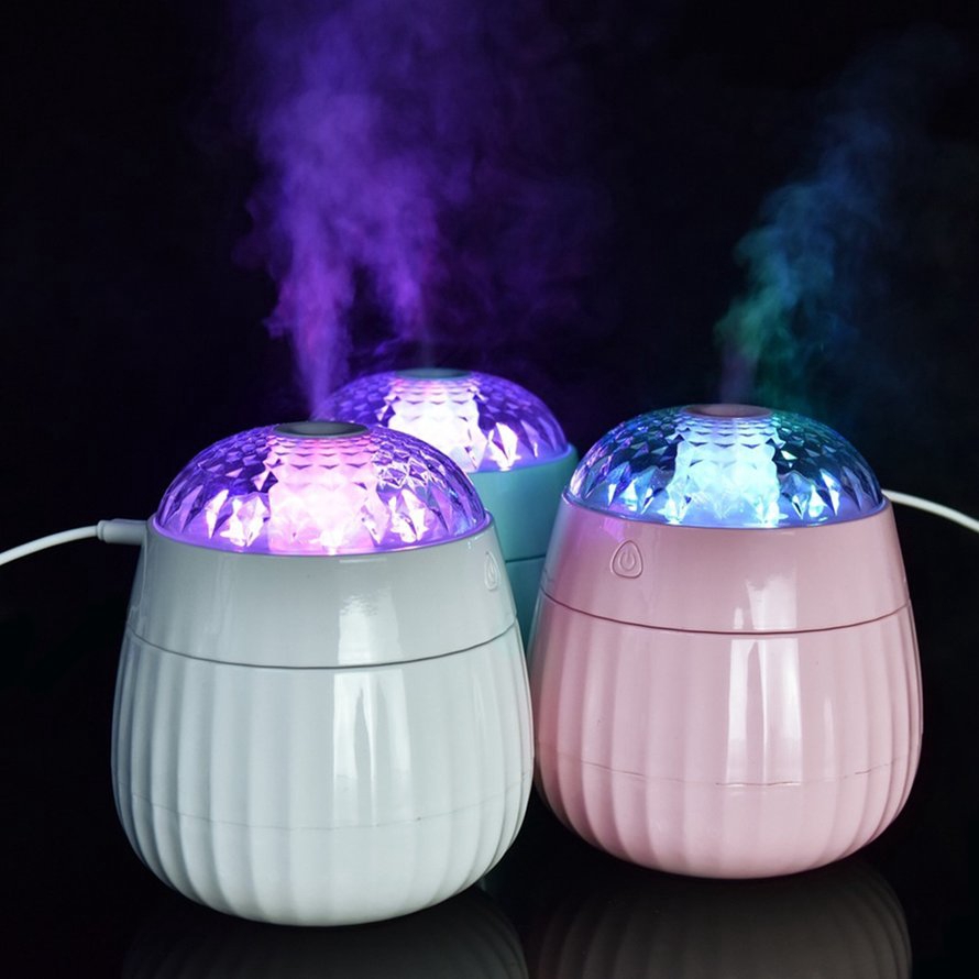 Máy tạo độ ẩm không khí 380ml Máy chiếu LED Máy khuếch tán tinh dầu siêu âm điện