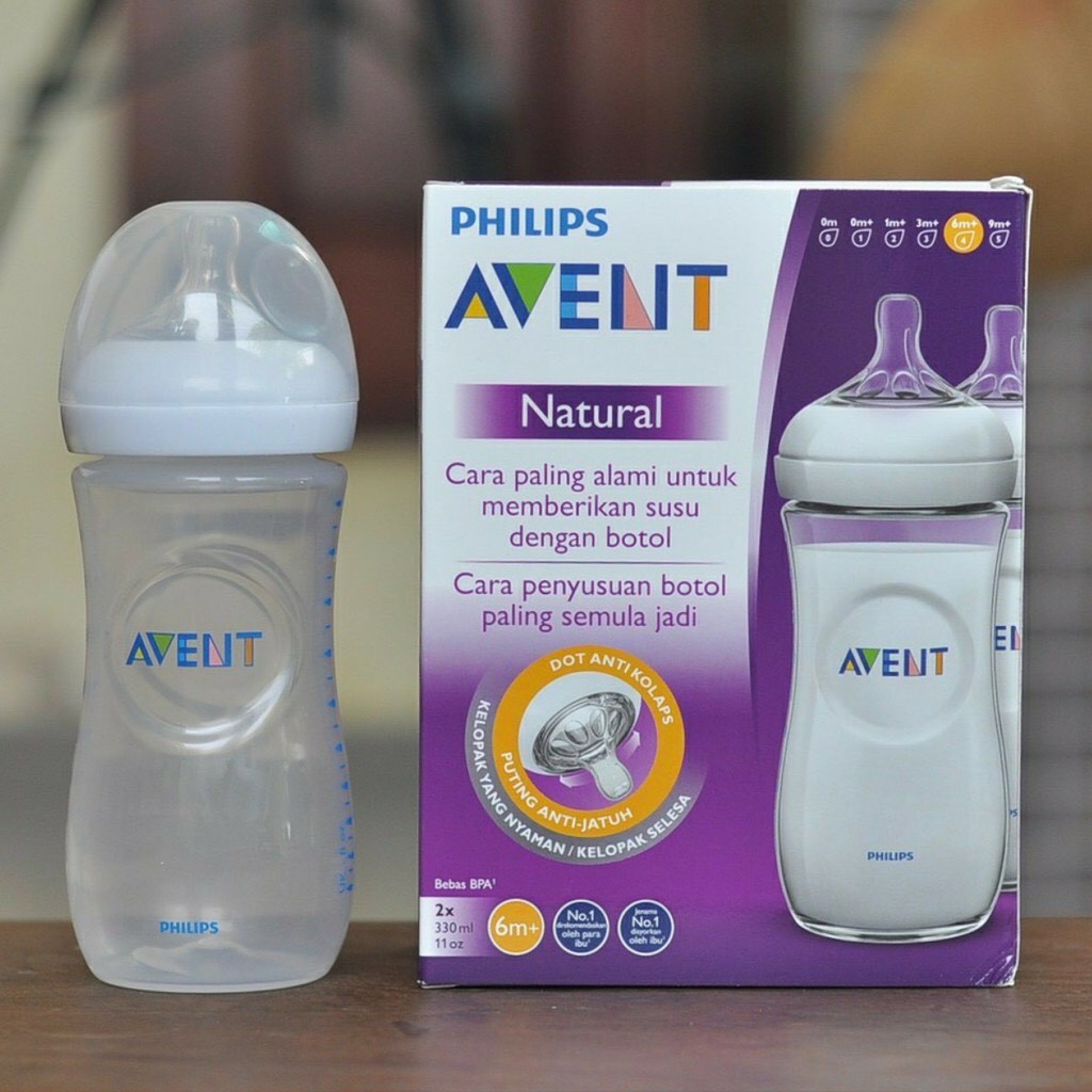 [Được chọn núm] Bình sữa chống đầy hơi Philips Avent Natural 125ml 260ml 330ml