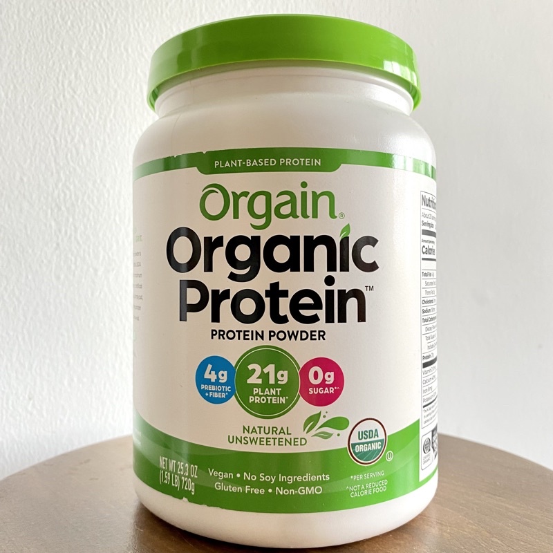 Bột đạm hữu cơ không ngọt không thêm đường Orgain Organic Protein powder Natural Unsweetened 720g 1.59lb order US đi air
