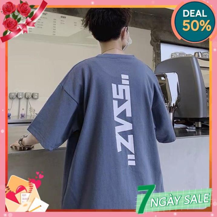 Áo thun tay lỡ form rộng phông in hoạ tiết chữ sành điệu - Unisex nam nữ đều mặc được DH