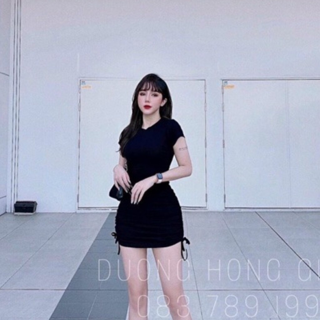 [Mã FAMARAL1 giảm 10K đơn 50K] Đầm Body Trơn Rút Dây GenY Váy Ôm Nhún Thân Chất Vải Thun Gân Mềm Mịn | BigBuy360 - bigbuy360.vn