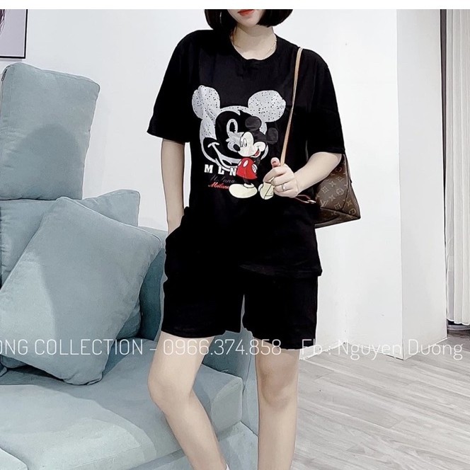 [Cotton 100%]Sét Bộ Mặc Nhà Nữ  Bộ Mickey