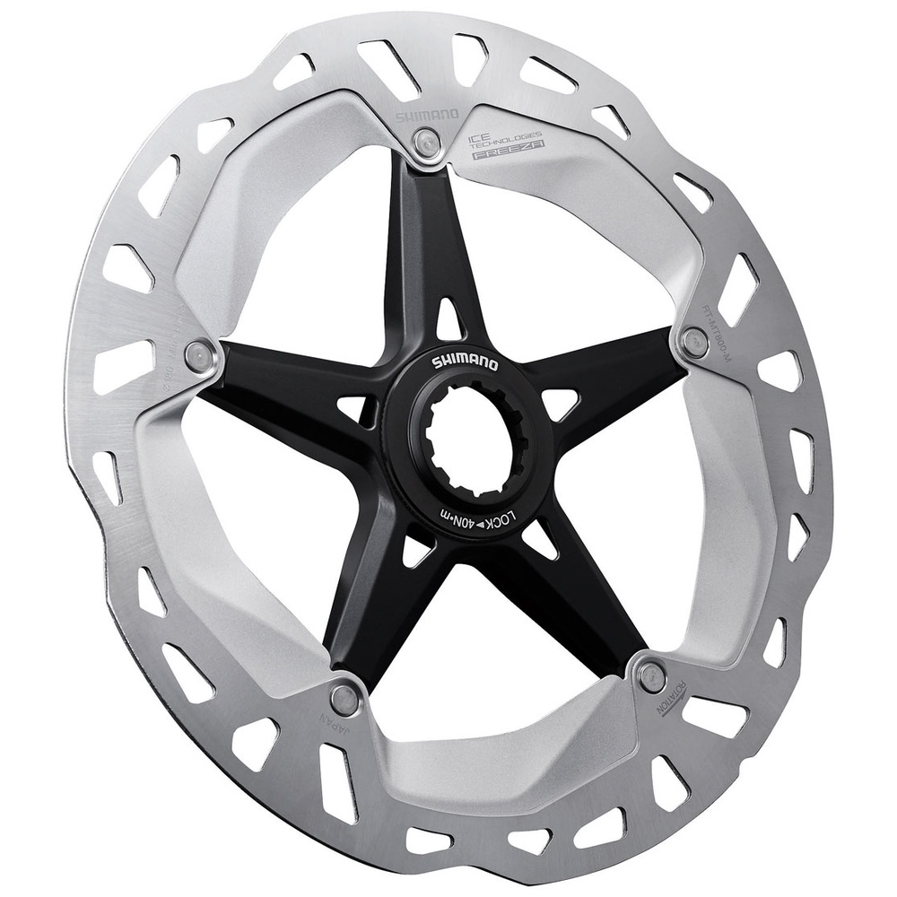 Đĩa thắng xe đạp tản nhiệt hiệu Shimano RT-MT800 140mm/160mm Center lock Rotor Ice-Tech