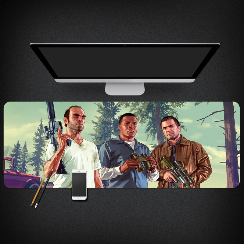 ♥❤❥Grand Theft Auto GTA5 surrounding the game mouse pad computer game keyboard table mat super large e-sports mouse pad