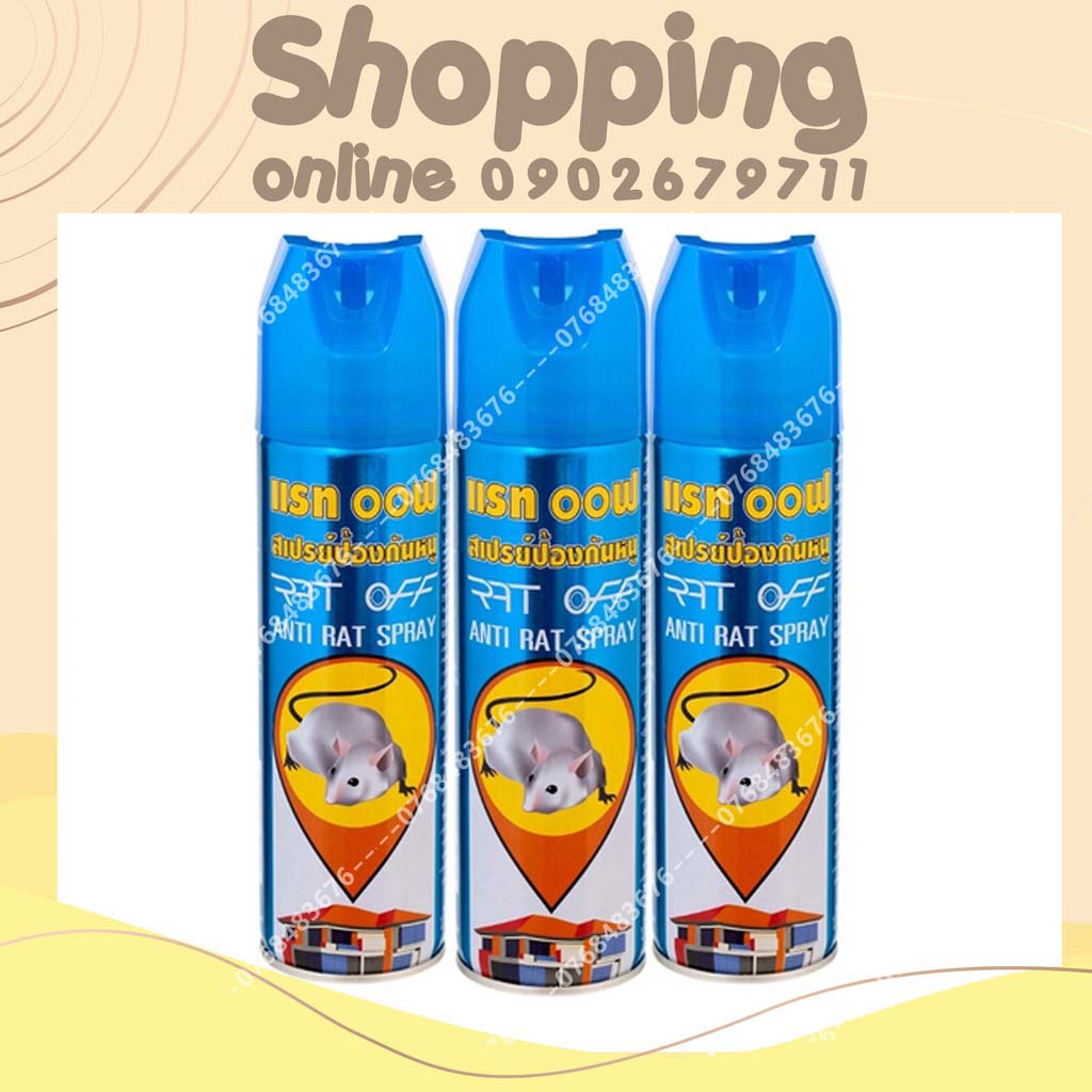 Bình xịt đuổi chuột Rat-Off Thái Lan 200ML