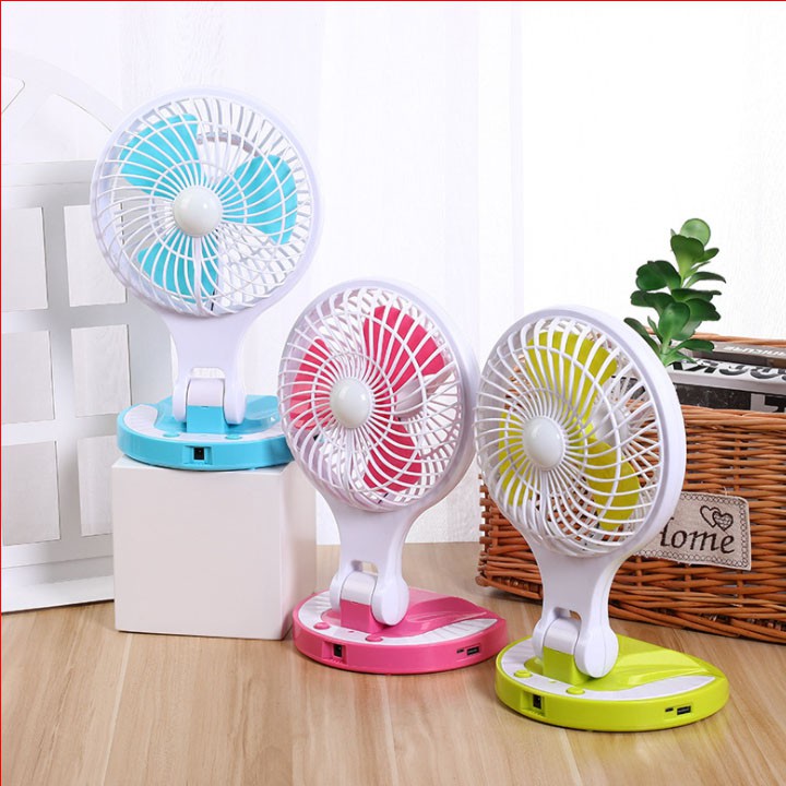 Quạt tích điện mini fan 2 in 1 Có Đèn Led