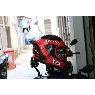 Nón bảo hiểm AGU Racing + đuôi gió