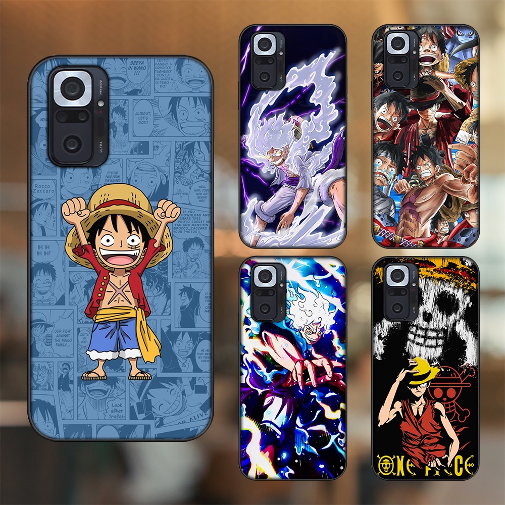 Ốp lưng Xiaomi Redmi Note 10 Pro viền đen in hình Luffy One Piece