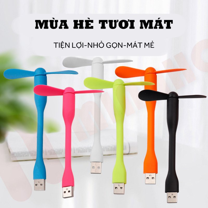 Quạt USB mini siêu mát Minaho mini có thể sử dụng bằng Laptop, sạc dự phòng, sạc điện thoại bảo hành 1 đổi 1