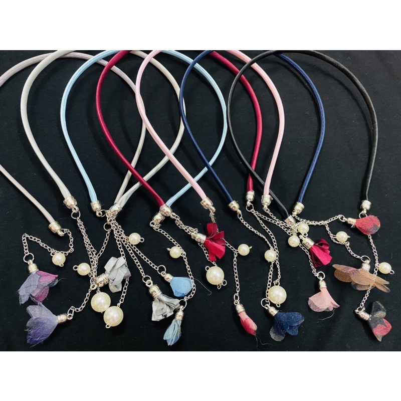 DANI băng đô cài tóc kèm bông tai CHỌN MÀU tua rua hàn quốc hoa tai bờm tóc