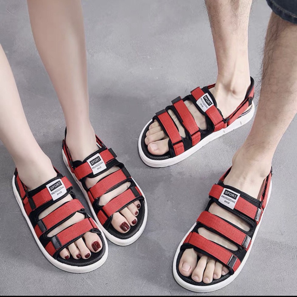 Giày sandal quai ngang ❤️FREESHIP❤️ Dép sandal 3 quai ngang – giày đôi nam nữ đi học YAME Couple