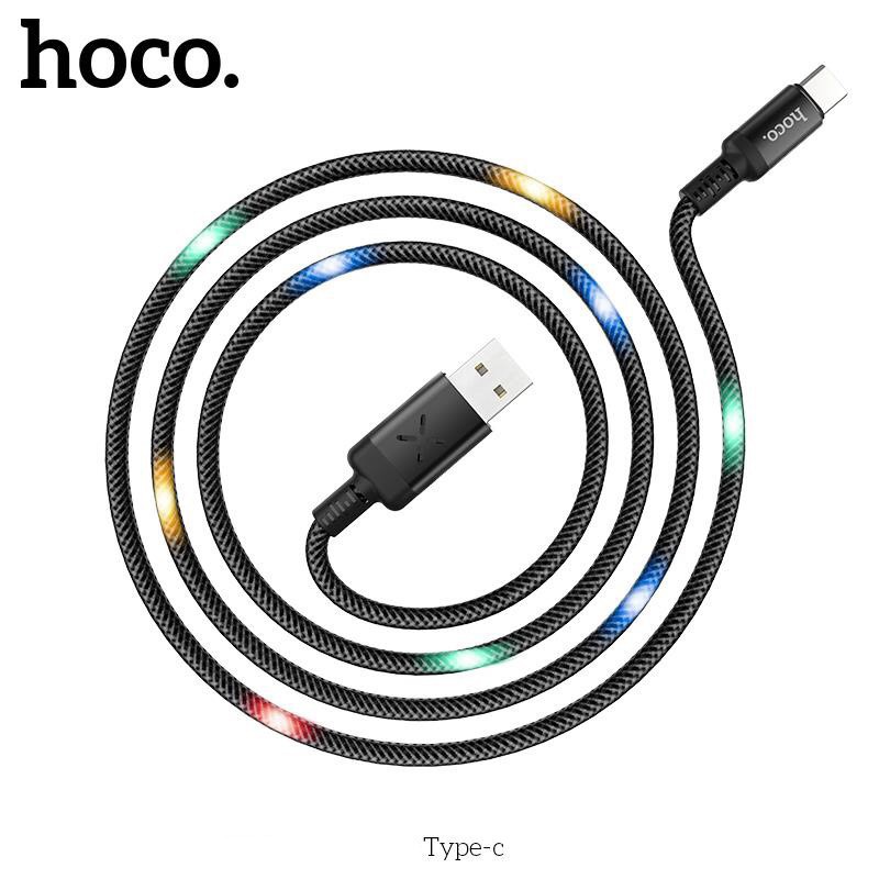 Cáp sạc phát sáng Hoco U63 hỗ trợ sạc nhanh và truyền dữ liệu - Đủ các mã cho các dòng điện thoại Iphone và Android