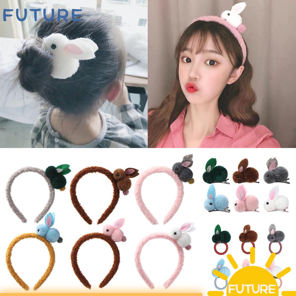 Dây Buộc Tóc Tai Thỏ Co Giãn Nhiều Màu Sắc Thời Trang Dành Cho Nữ
