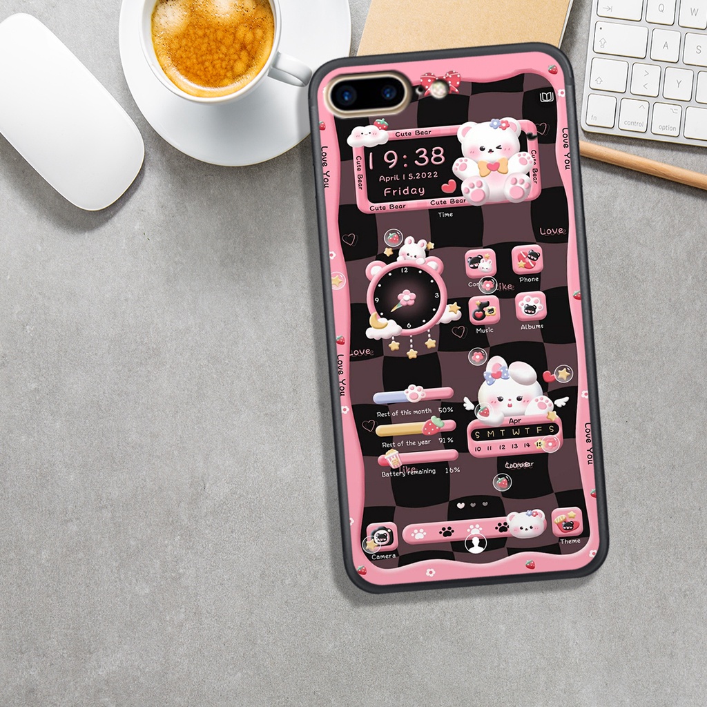 Ốp Lưng  IPHONE  6 PLUS - 7 PLUS - 8 PLUS,  In Hình Gấu Chocolate đáng yêu.