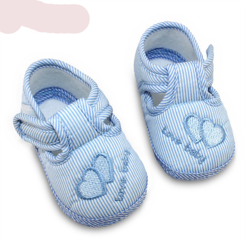 0~ 12 tháng Giày cotton thiết kế chống trượt cho bé gái sơ sinh 0-12 tháng
