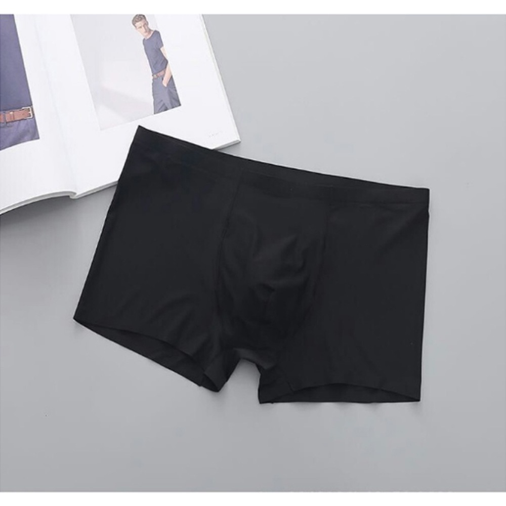 Quần sịp lạnh đúc lụa dáng boxer Nhật Bản - Chất liệu lụa sữa mỏng mịn không viền may, mặc như không mặc