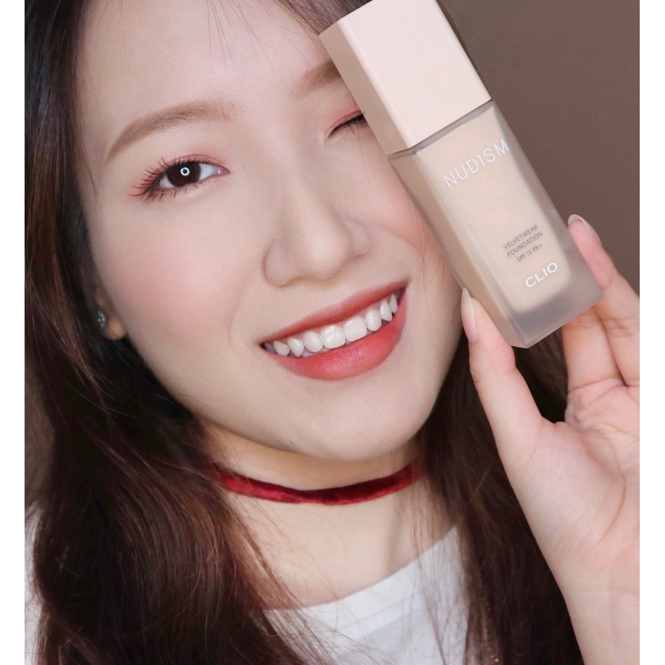 Kem nền che phủ cao tự nhiên mịn màng Nudism V.elvet Wear Foundation - HONGS KOREA