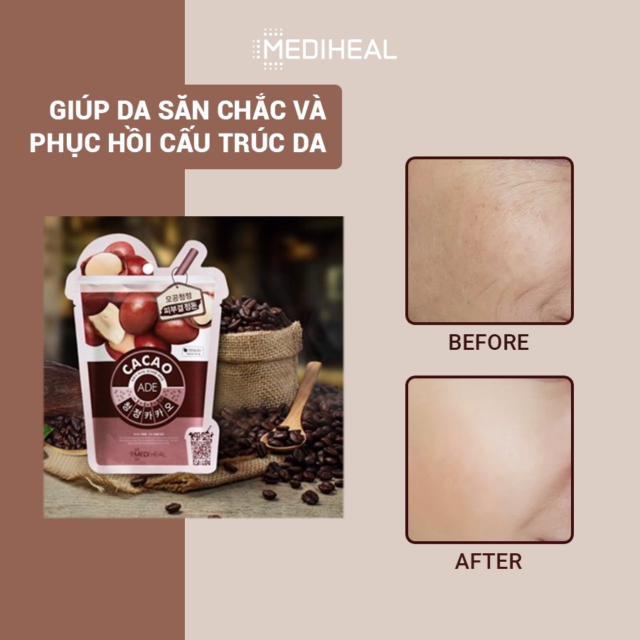 [Nhập mã COSMH22 giảm 8%]Mặt Nạ Ca Cao Giúp Làm Mịn Da Mediheal Cacao Vita Mask 20ml [K11]