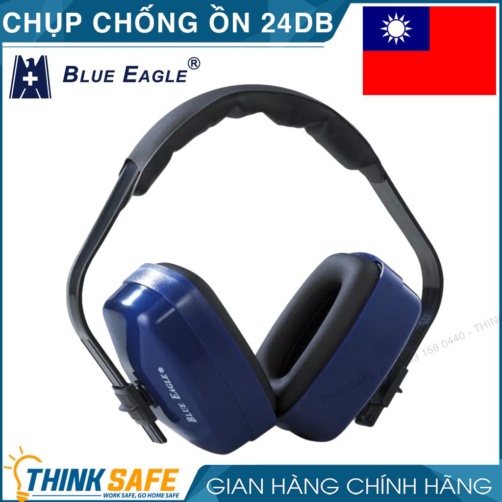 Chụp tai giảm ồn Blue Eagle EM92 - Chụp tai chống ồn dùng trong công trường và nơi có tiếng ồn lớn - Bảo hộ Thinksafe