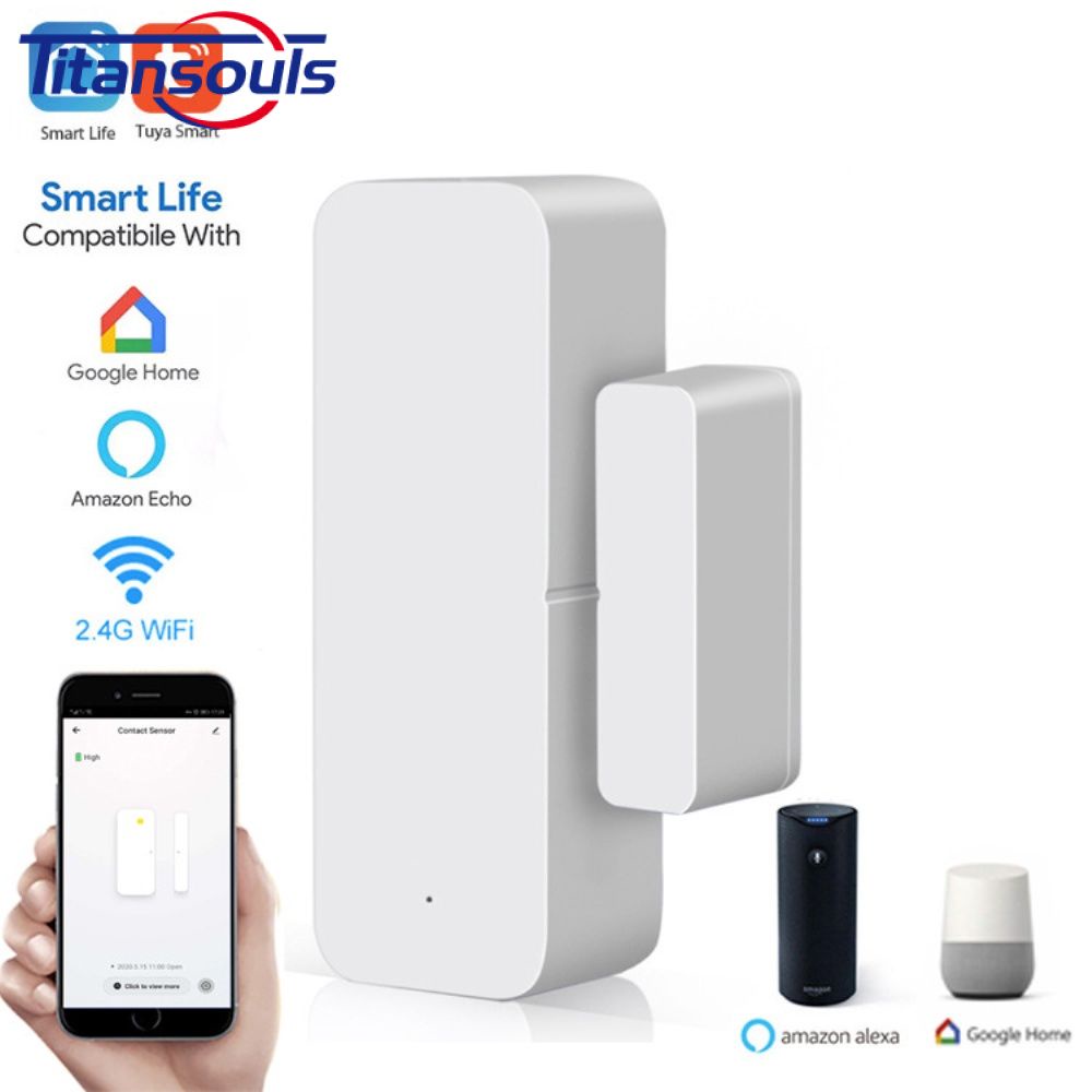 Sẵn sàng✅Tuya WiFi Thông Minh Cửa Cảm Biến Cửa Mở/Đóng Cửa Máy Dò Tương Thích Với Cuộc Sống Thông Minh TTS