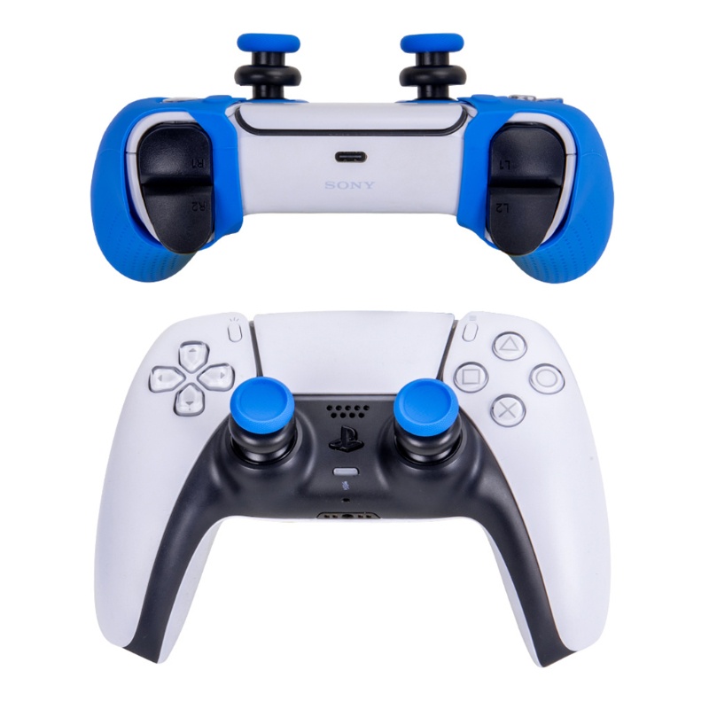 Bộ Vỏ Bọc Bằng Silicon Chống Trượt Kèm 2 Nút Trang Trí Cho Tay Cầm Điều Khiển Chơi Game