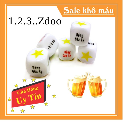 SIÊU RẺ [Hot Tết 2020 - Xả Kho] Xí Ngầu - Xúc Xắc - Uống Bia -Ăn Nhậu Set Tùy Chọn Số Lượng Từ 1 - 10 Viên