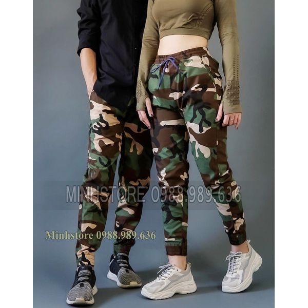 Quần Ống Rộng Nữ Nam Jogger Hàn Quốc, Quần Jogger Rằn Ri Nam Nữ đủ 6 màu - Minhstore66